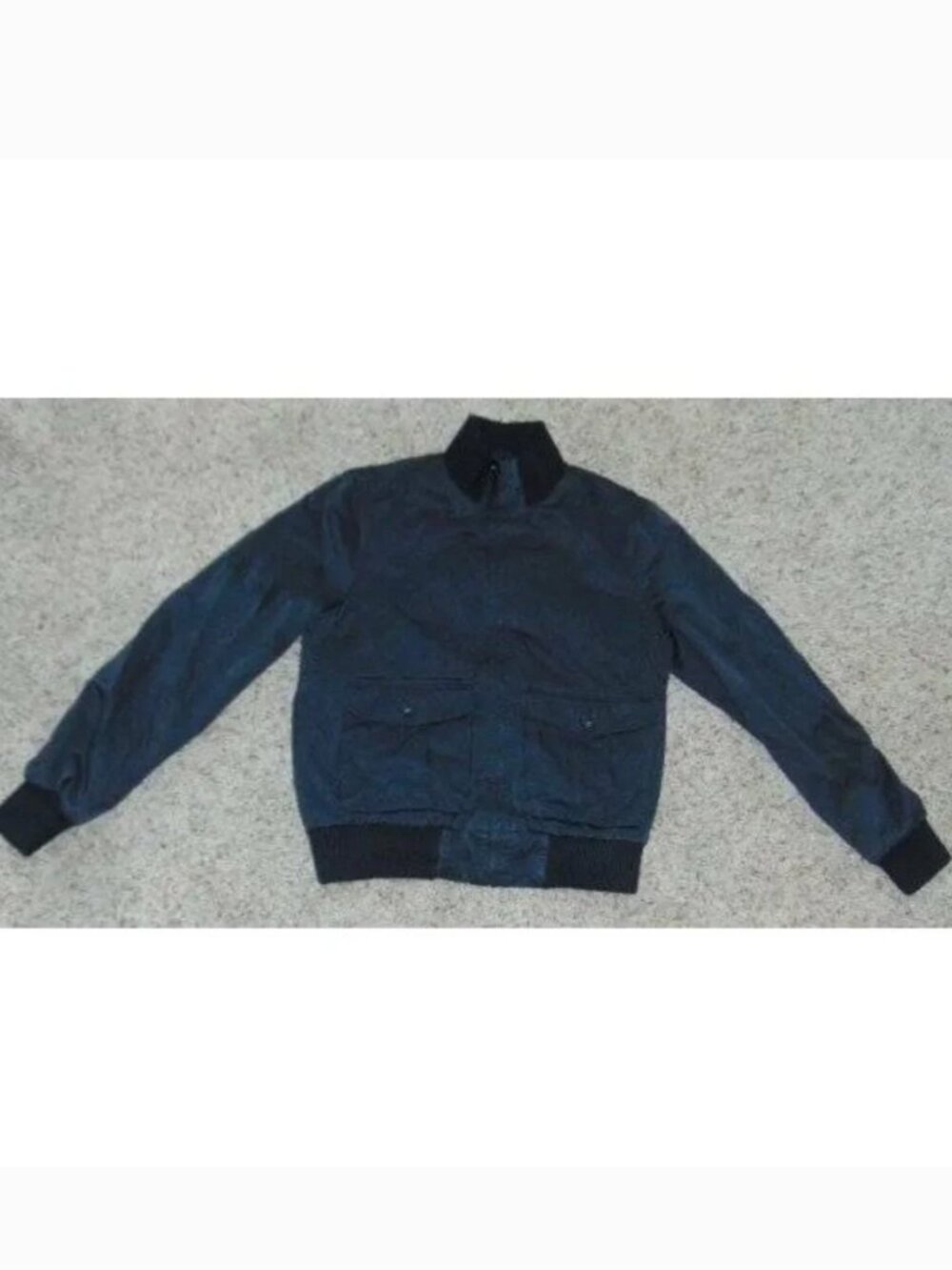 Apt 9 Winter Bomber Jacket Mens M Black Long Sleeve Zip Up Lined Long Sleeve